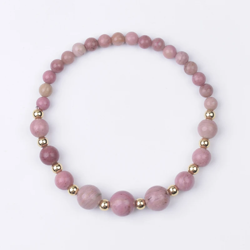 Cliobeads Sodalite Fluorite Rose Quartz Crazy Lace Agate Stone Bracelets Stretchy Round Gemstone Beaded Bracelets