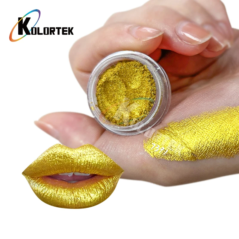 Kolortek Gold Powder Mica Powder for Cosmetics Pearl Powder, Mica Colors, and Sparkles for Eyeshadow & Lip Gloss Pigments