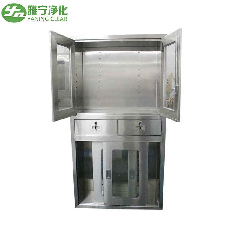 Modular Modern Hospital Furniture Wood and Stainless Steel Cabinets for Operating Room and Clinics