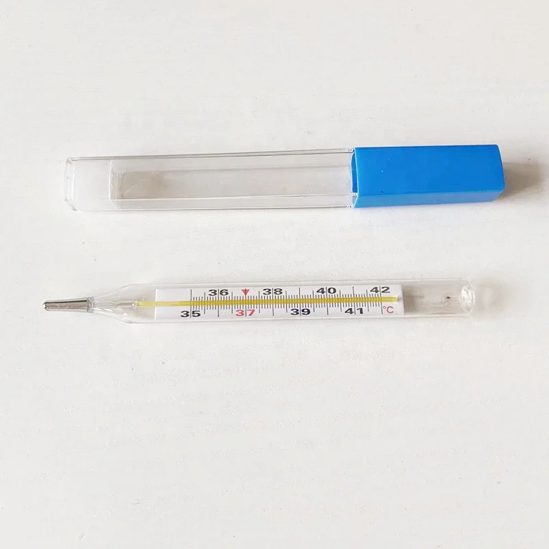 Home or hospital use&medical Large Size Oral mercury thermometers clinical Glass Oral Mouth Armpit red mercury thermometer