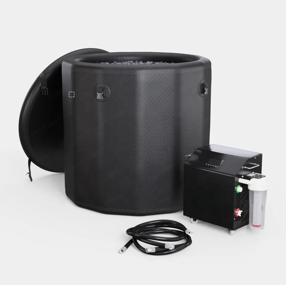 Cold Plunge Portable Bathtub Barrel Inflatable Recovery Pod Blow Up Ice Bath Tub With Chiller