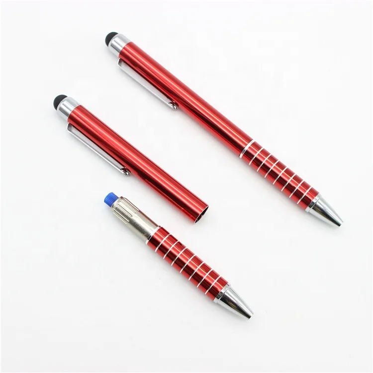 Corporate high-end touch screen pen personalized engraved metal custom logo electric shock pen