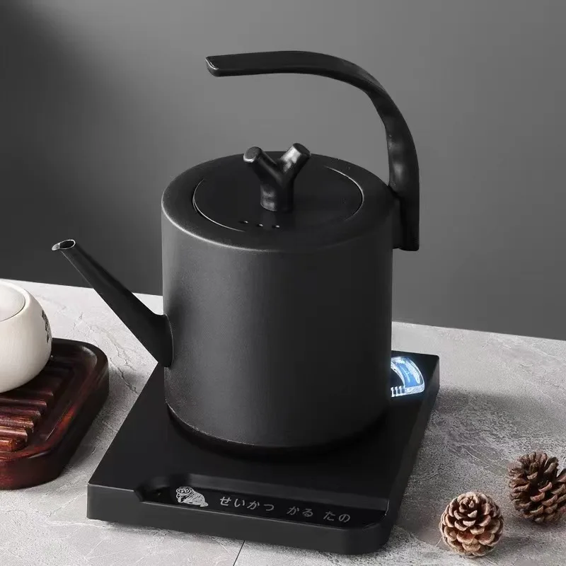 electric kettle  Mechanical electric kettle with thin spout and goose neck, 1000ml white stainless steel electric kettle