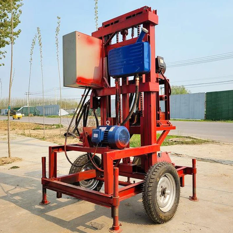 mini drilling rig machine 300m depth electric water wells portable rock drilling rig  water well drilling rig portable