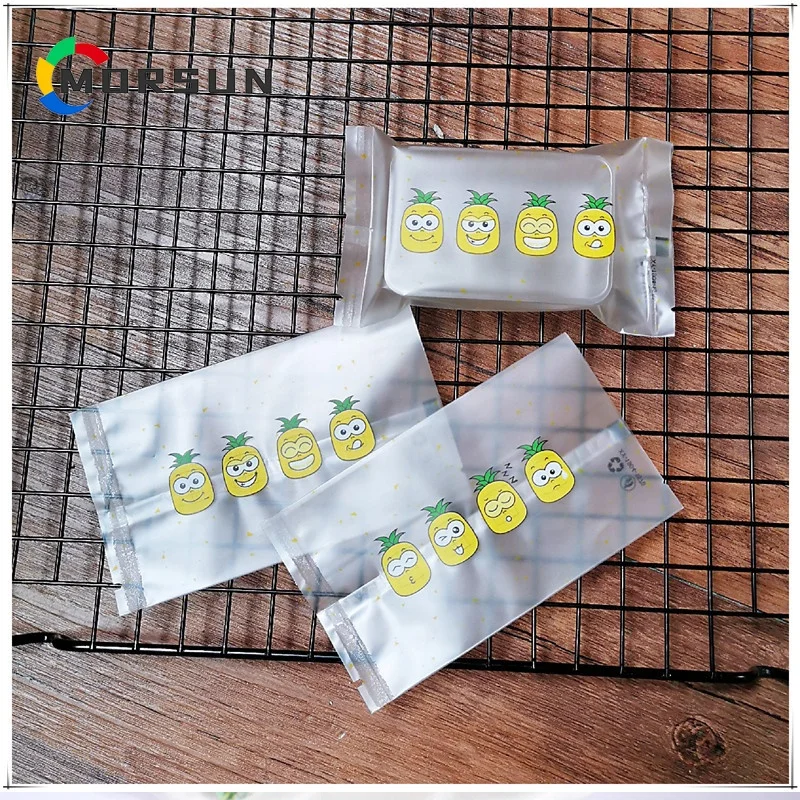 MorSun 100pcs Торт ананаса полиэтиленовые пакеты десерт машина для нарезки конфет с нугой и печенье свадебной вечеринки празднования дня рождения упаковка 7x12cm