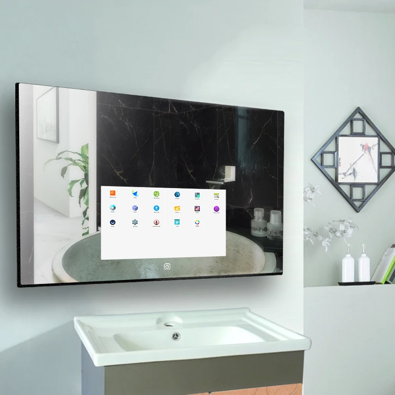 Framed Wall Mounted Screen Smart Magic Mirror Touchscreen For Japan Korea