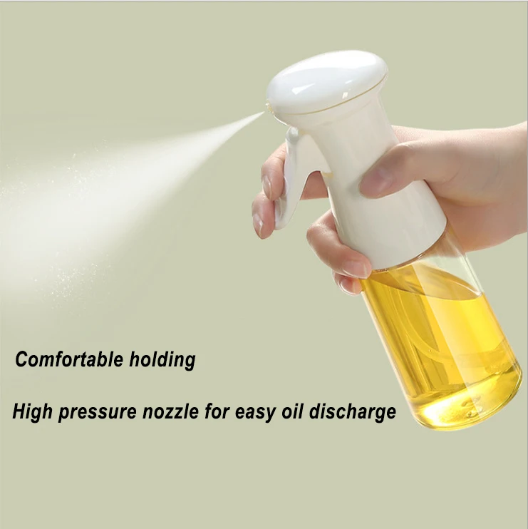 Amazon Hot 200/210ML Portable BBQ Kitchen Plastic Glass Olive Oil Mist Sprayer Cooking Vinegar Oil Spray Bottle with brush Set