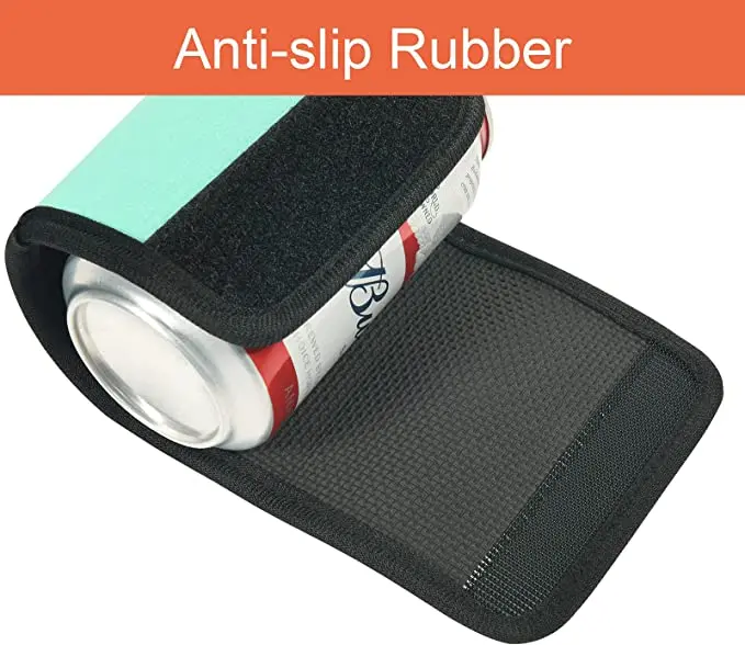 Custom Cooler Sleeve Anti-Slip Neoprene Beer Can Bottle Insulator Cover can holder with Handle for Camping Beverage Drink Cover