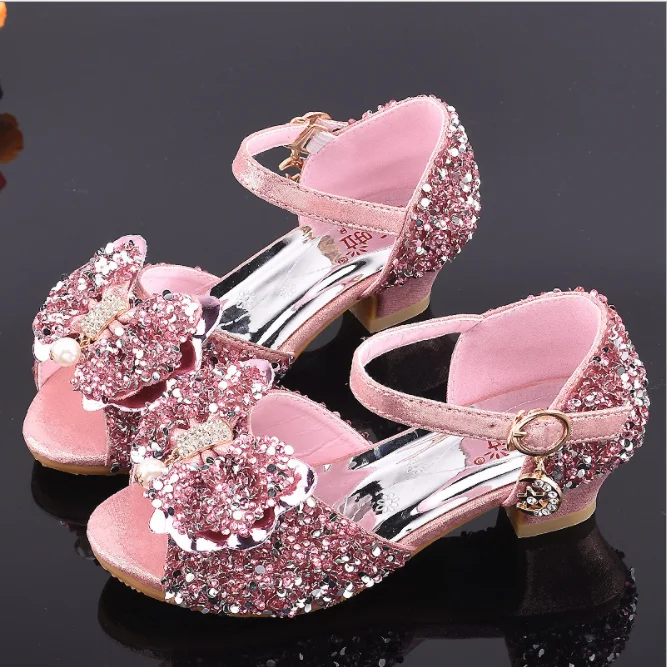 003 Hot Styles Kids Boutique Dress Dancing Princess Shoes Girl sweet  Wedding Party Flat Dress Shoes