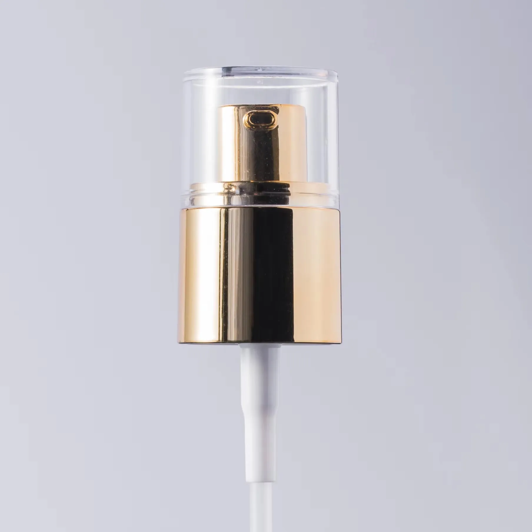 Luxury Reusable 20mm 20/410 Electroplating Plastic Treatment Dispenser Bottle Pump For Serum Essence Foundation Primer Cosmetics