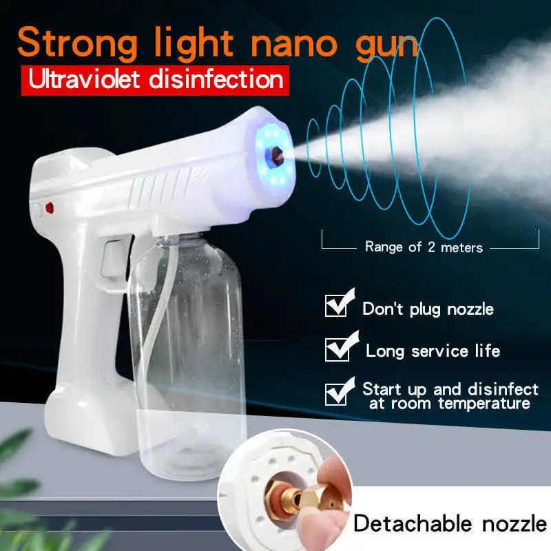  Hot Sale Electric Disinfection Fog Nano Mist Sprayer Sanitizer Wireless Hair Spray Gun for Car