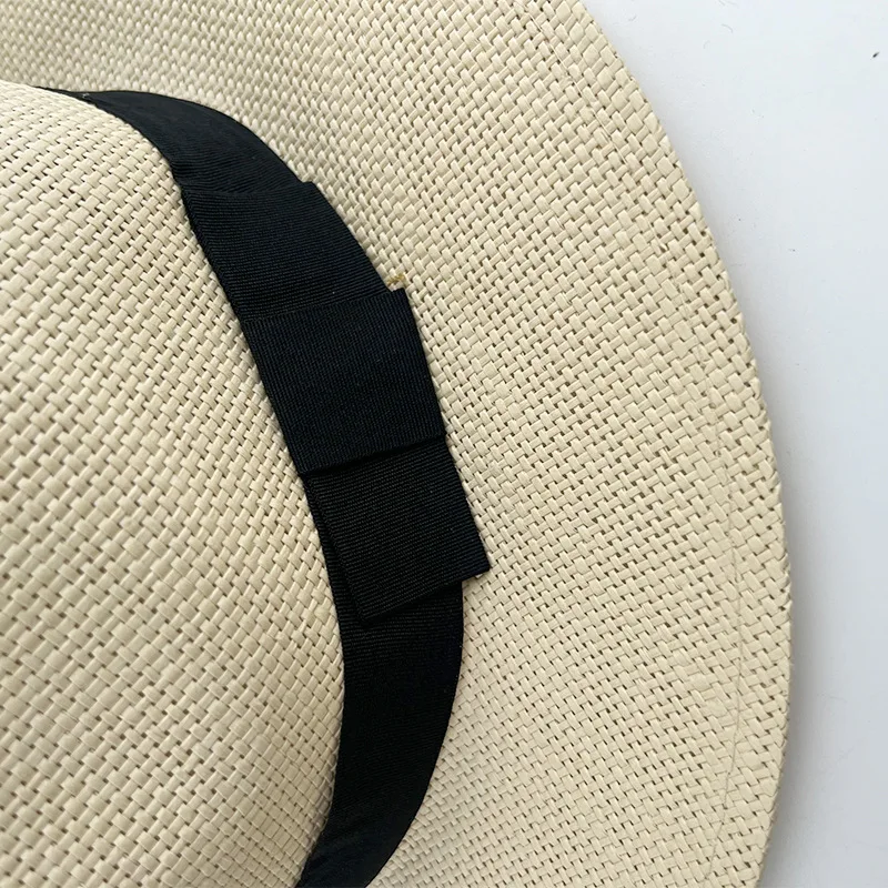 Wholesale Fashion Women Beach panama Hat Roll Up Wide Brim Hat paper rope Straw Hat