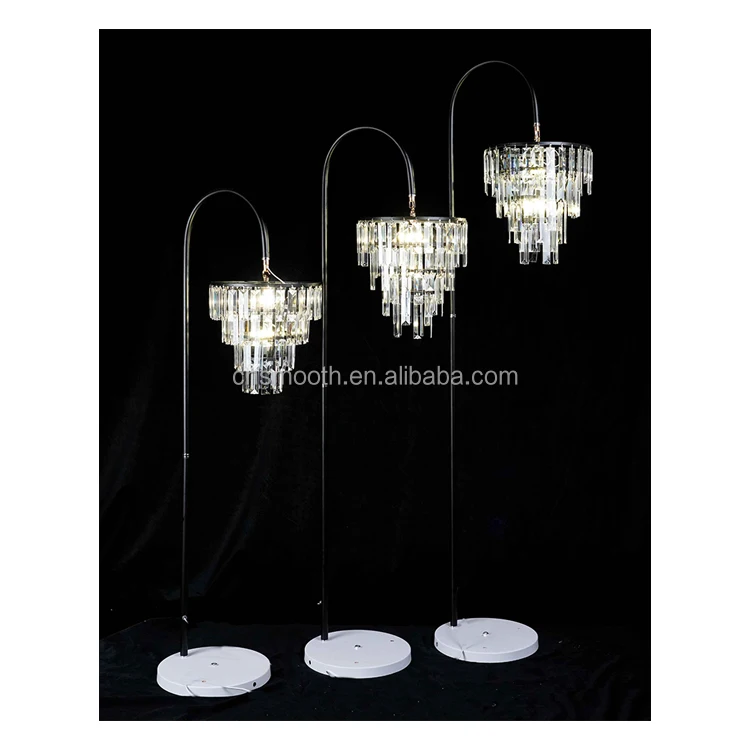 New Design Wedding Props Lights Decoration Crystal Chandelier With Stand Chandelier Road Lead For Wedding