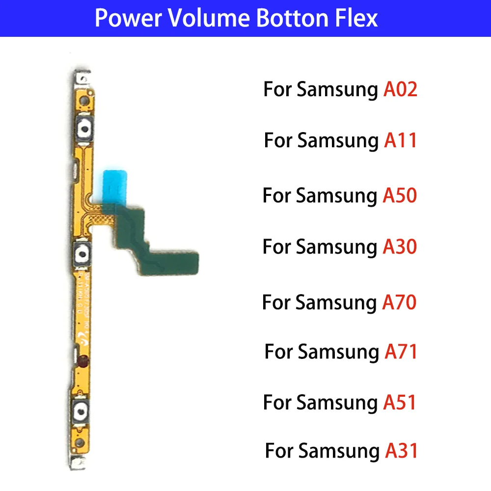 Side Volume Button + Power Buttton Key Flex cable For Samsung A01 A02 A11 A21 A31 A41 A51 A71 A10 A20 A30 A40 A40 A50 A60 A70