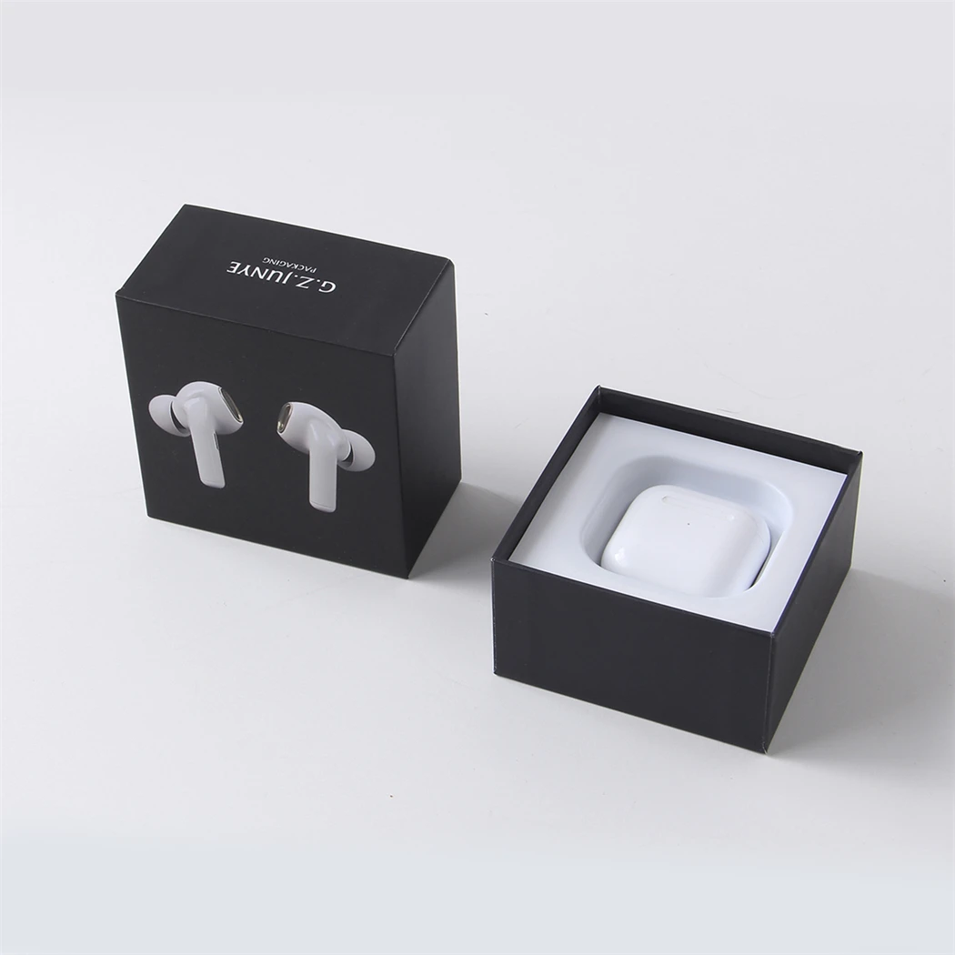 fast ship ready order wholesale junyepackaging print design wireless bluetooth case paper earphones headphones packaging boxes