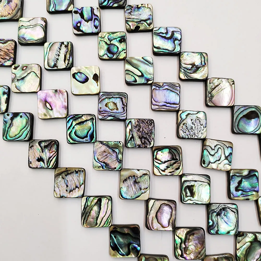 Different Size Abalone Paua Shell Beads Hombus Shaped for Diy Jewelry 1464681