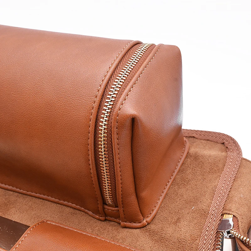 High Quality Customize Best Seller Professinal Brown Vegan Leather Bartender Travel Bag Kit