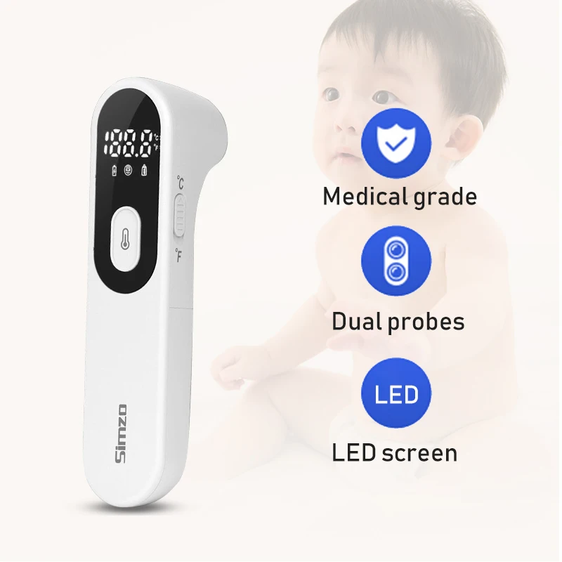 Intelligent Infrared Forehead Electronic Thermometer Human Body Temperature Tester Non-contact LCD Display Smart Thermometer