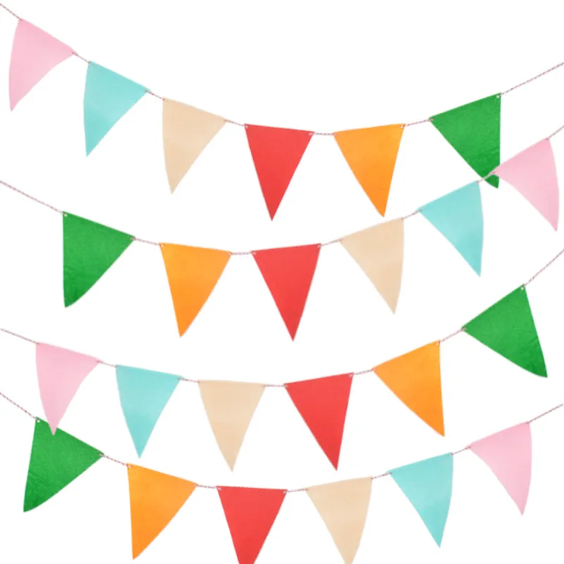 Низкий минимальный заказ Печатный фетровый флаг и подвесные шаровые украшения для празднования праздника Ид Мубарак вечеринки