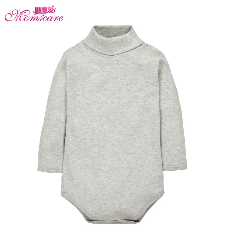 
Wholesale Customize Baby Boys Girls Long Sleeve Rompers Bodysuit Cotton Jumpsuit High Collar for Autumn and Winter 