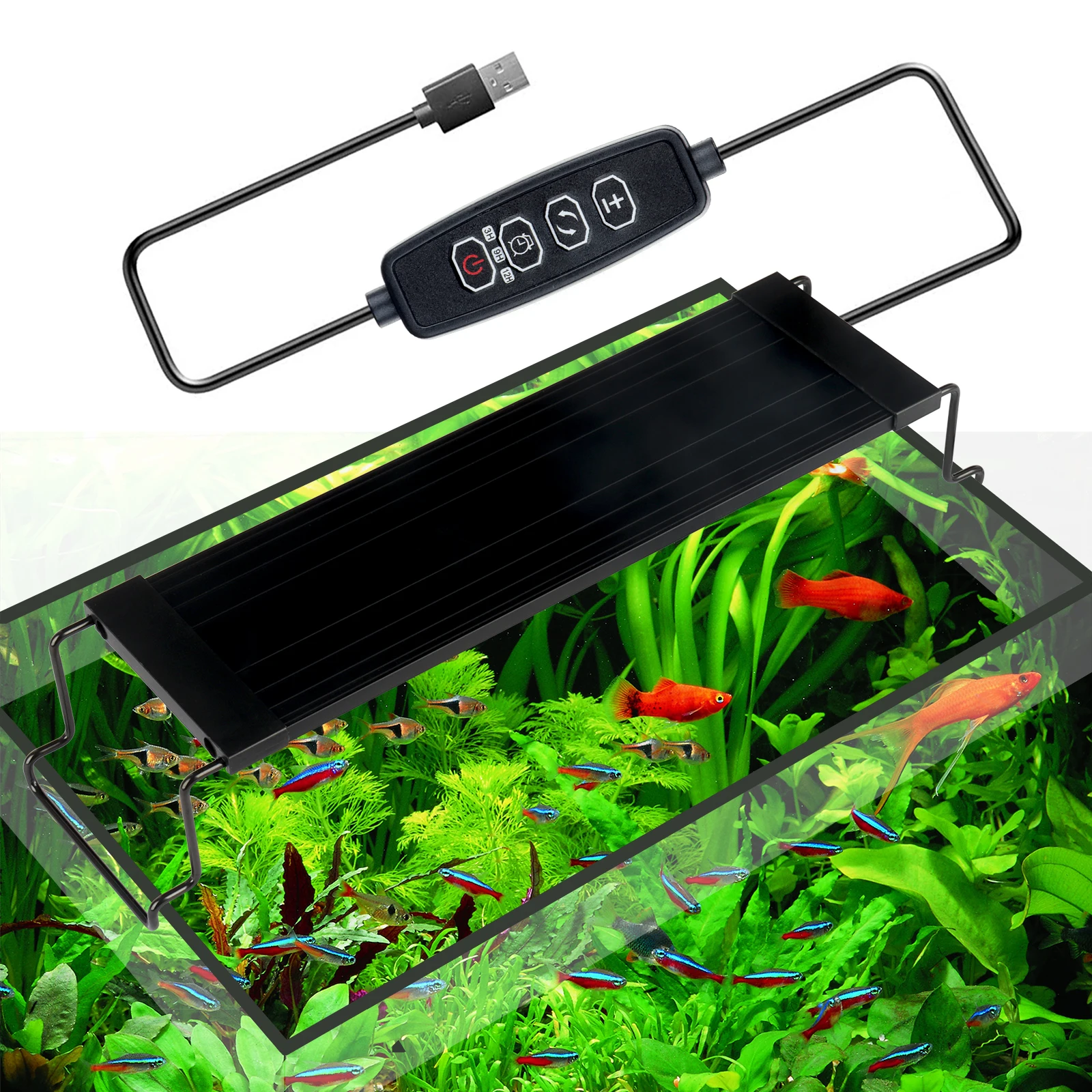 remote controlled aquarium led light full spectrum fish tank lighting  aquarium lights for live plant tank