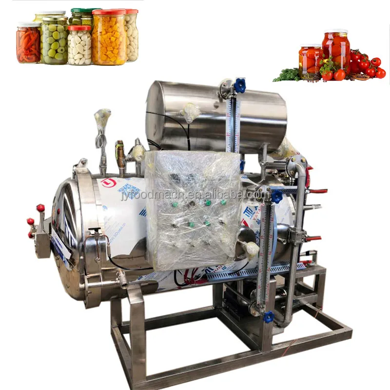 high pressure retort steam can food autoclave sterilizing machine spray beverage immersion sterilizer for cans and glass jars
