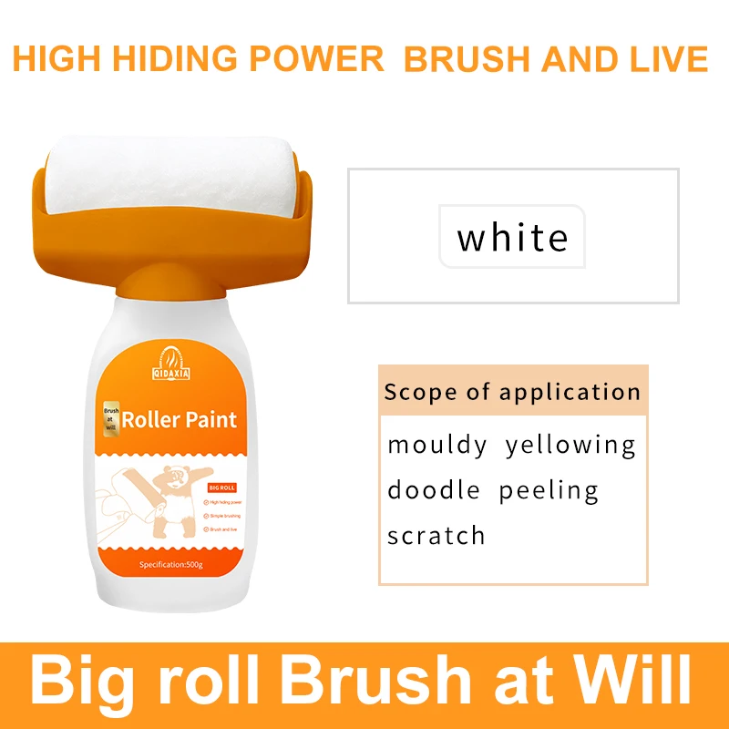 New Wall Repair Roller Paint Touch Up Paint Roller Portable Household Paint Brush Waterproof DIY Renovation Wall Spackle Roller