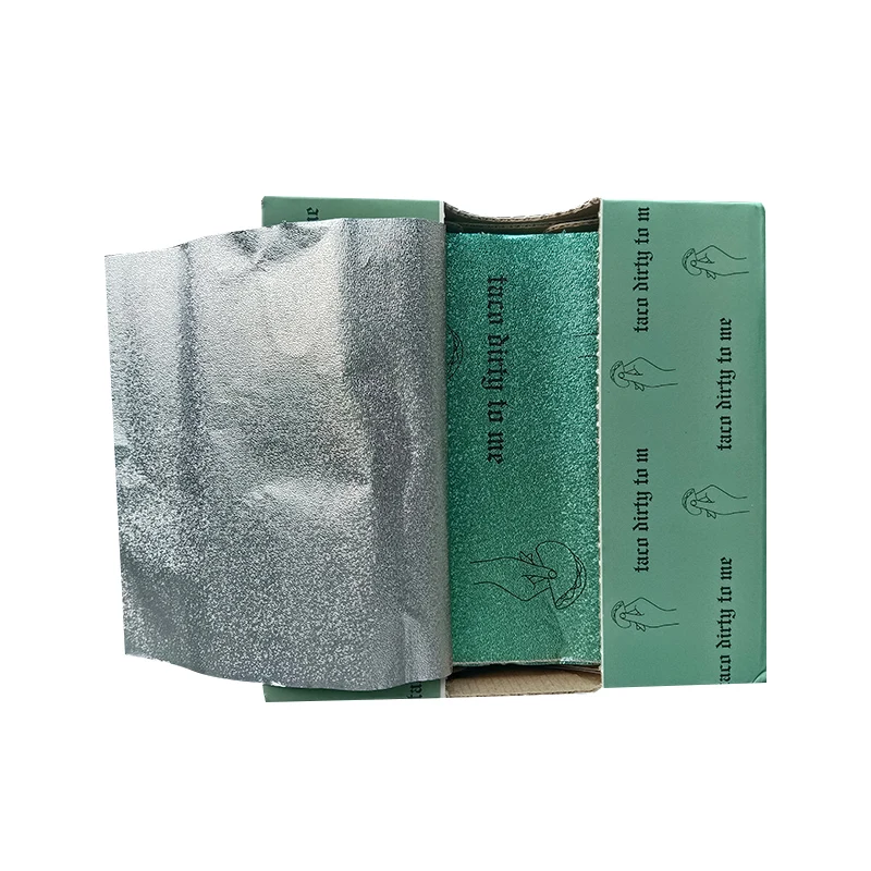 Custom Designed 500 Sheet Pre-Cut 127x279mm Hairdressing Pop-Up Aluminum Foil Embossed for Highlighting