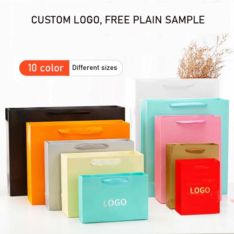 Custom Luxury Black Clothes Garment Retail Packaging Gift Carry Bags Boutique Shopping Paper Bags
