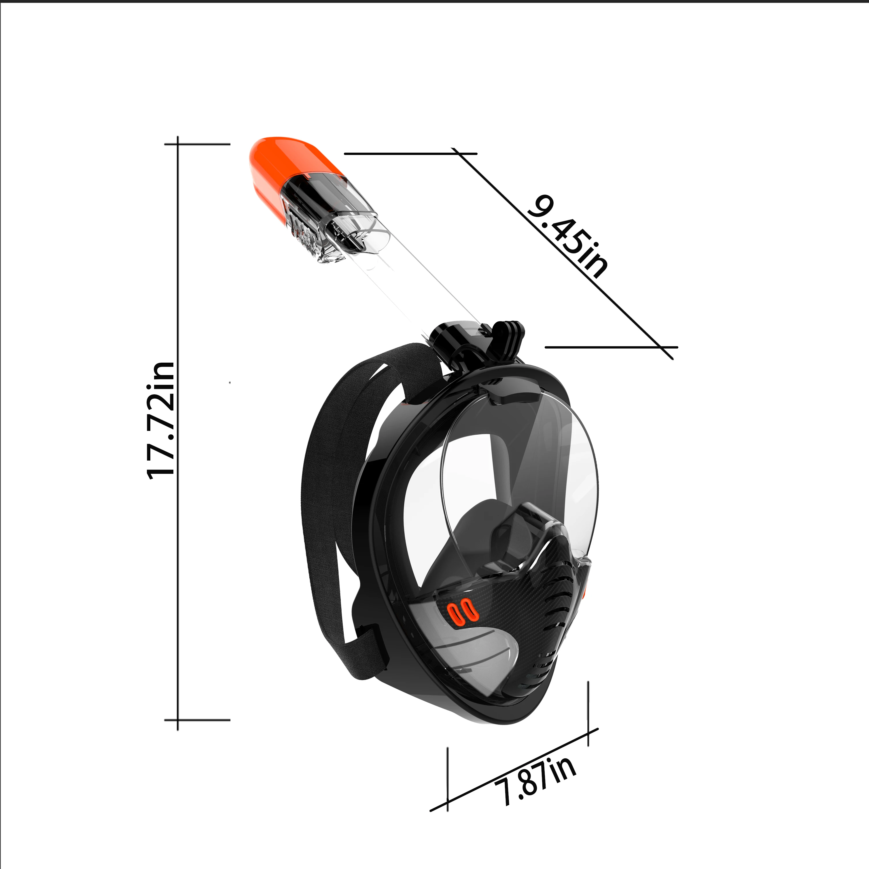 2 Invention Patents Pro Snorkeling Diving Mask Adult Underwater Anti Fog Scuba Diving Full Face Mask China Diving Mask