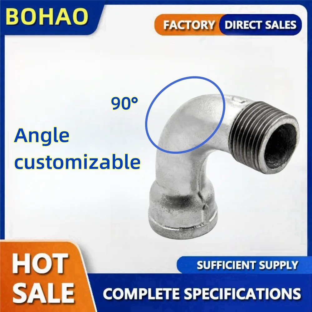 Wholesale GI Pipe Fittings Hot Dip Galvanized 90 degree MF long weep bend For Oil Gas Water Industrial