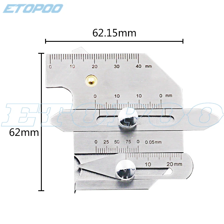 High quality Weld Inspection Ruler HJC40B Welding Gauge Weld Bead Height Seam Gap Ruler Gage