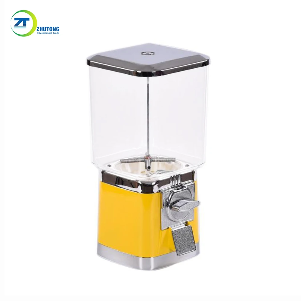 Custom Zhutong automated candy gumball dispenser metal pinball rubber bouncing balls all-metal body vending machine