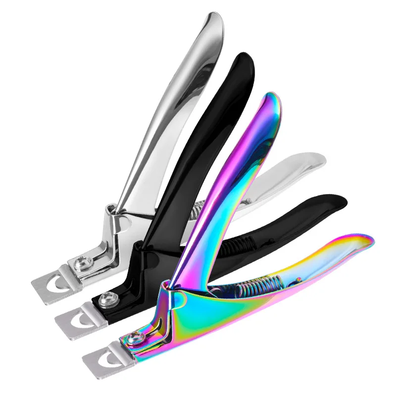 Nail scissors and colored titanium French u-shears  false nail clippers stainless steel nail clippers