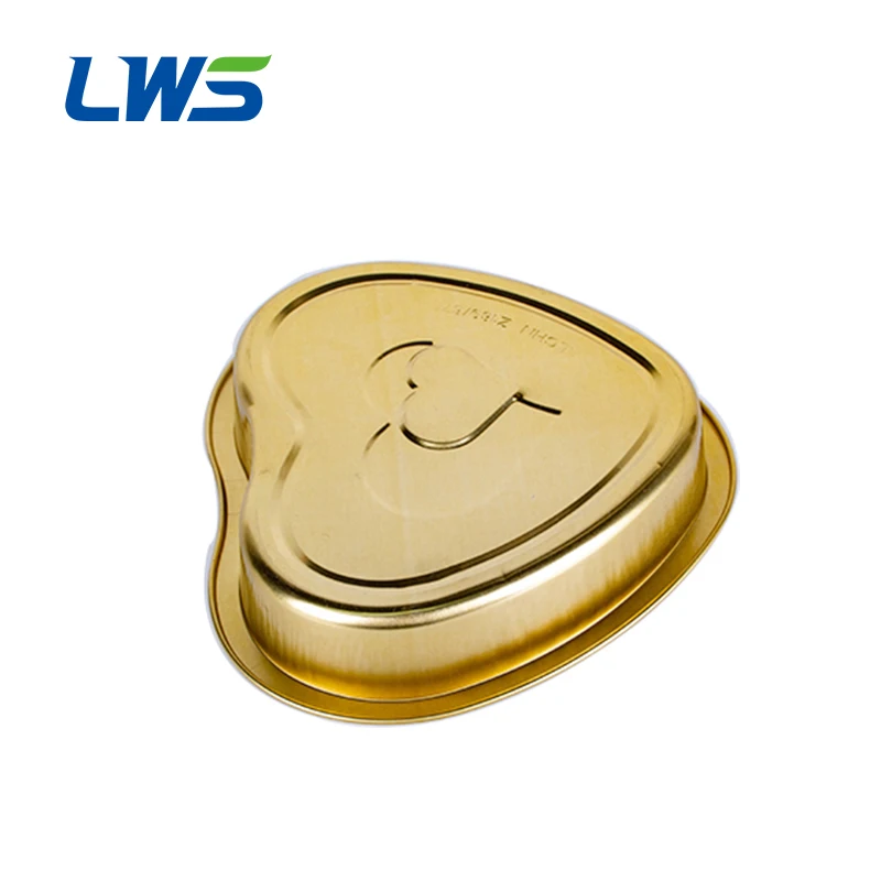 HC86 hotsales heart shape aluminum baking cup custom brand ramekin cupcake moulds