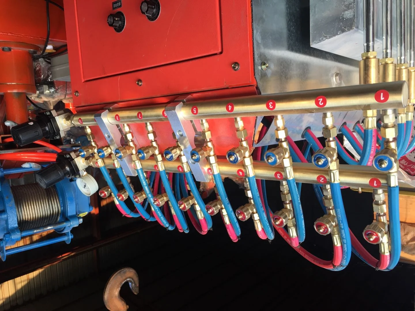 Auto Granite Stone Flaming Cutting Machine