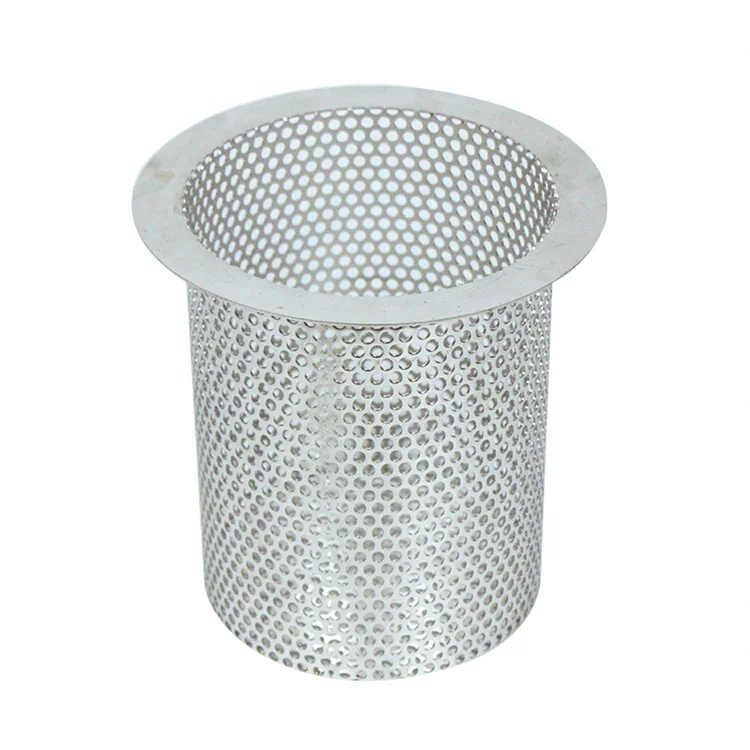 SS 304 Stainless Steel Round Perforated Metal Mesh Filter Element Tube