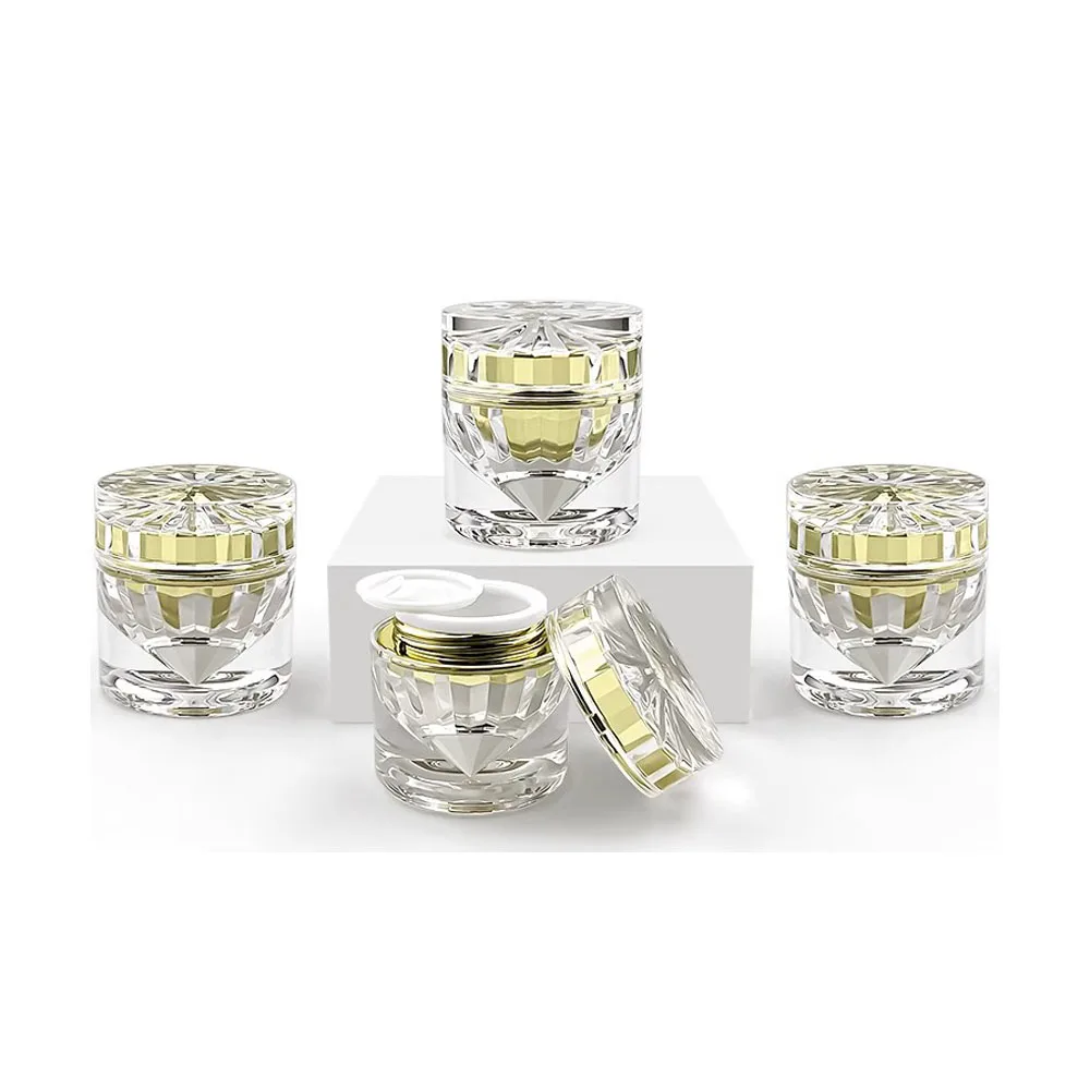 15g cosmetic jars diamond design plastic facial empty cream jars skin care packaging containers