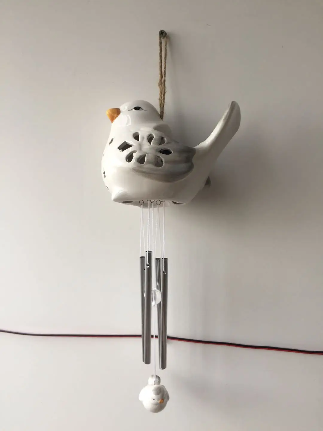 Custom garden decor  Ceramic Wind Bell Art Deco animal shaped Wind Chime for decoration