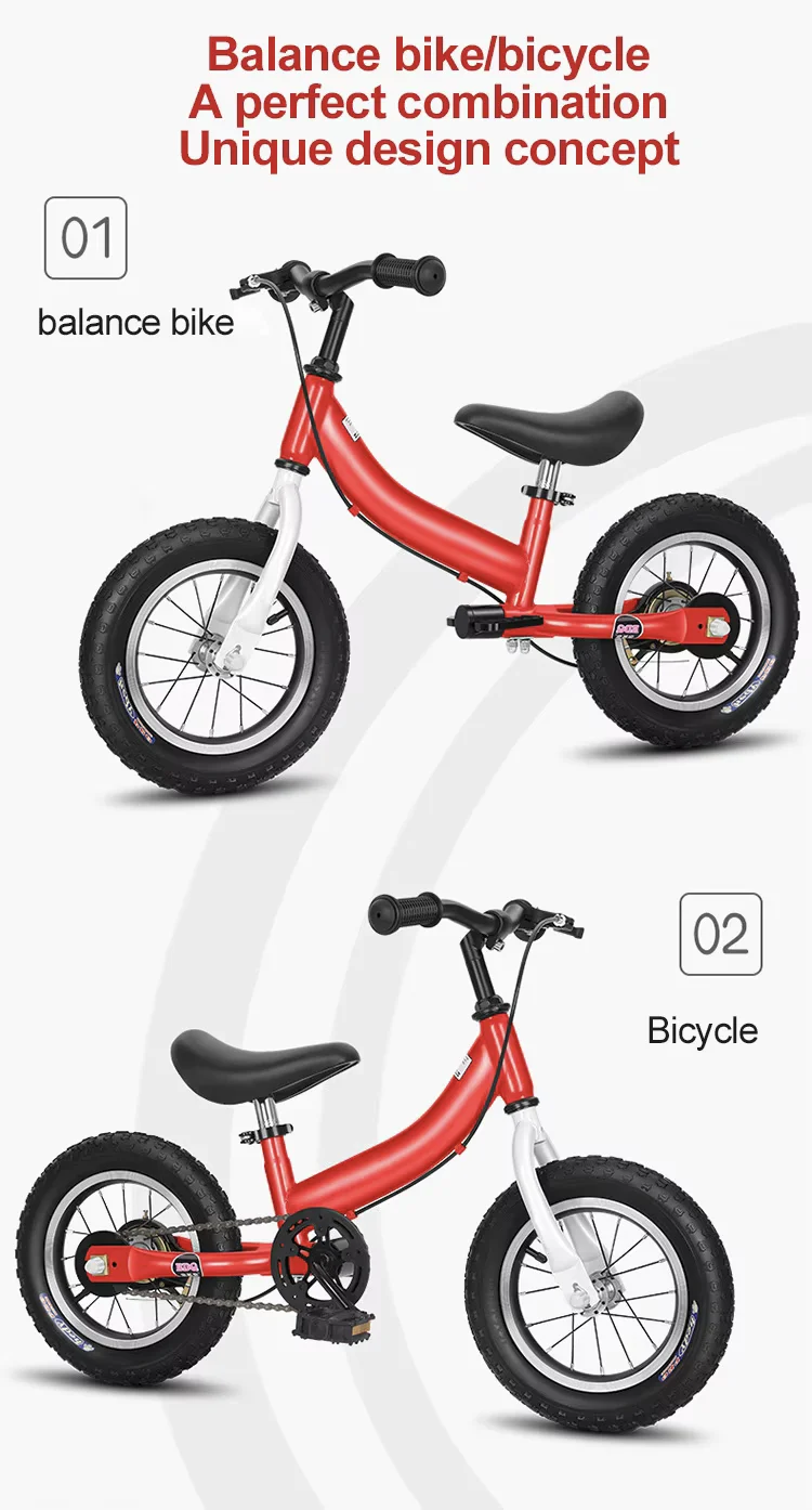 Best Selling Conversion 2-in-1 Balance Bicycle and baby balance bikes  for boys 2-3-6 years for child with Pedals 12/14/16 Inch