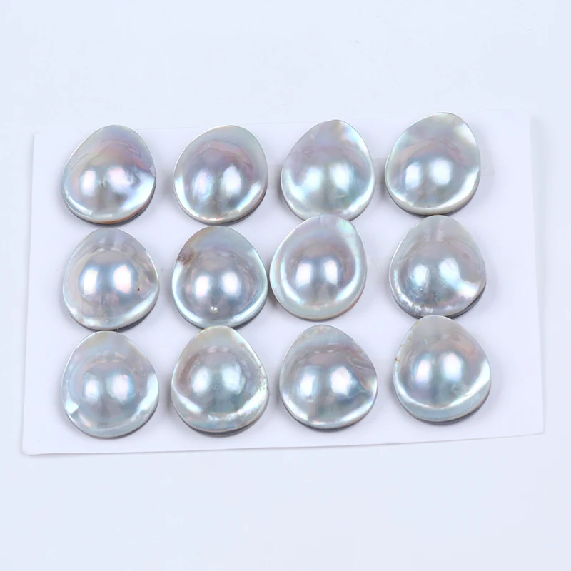 19*23mm 22*30mm Black Sea Shell Beads Mabe Pearl Oval Shape For Diy Jewelry Making