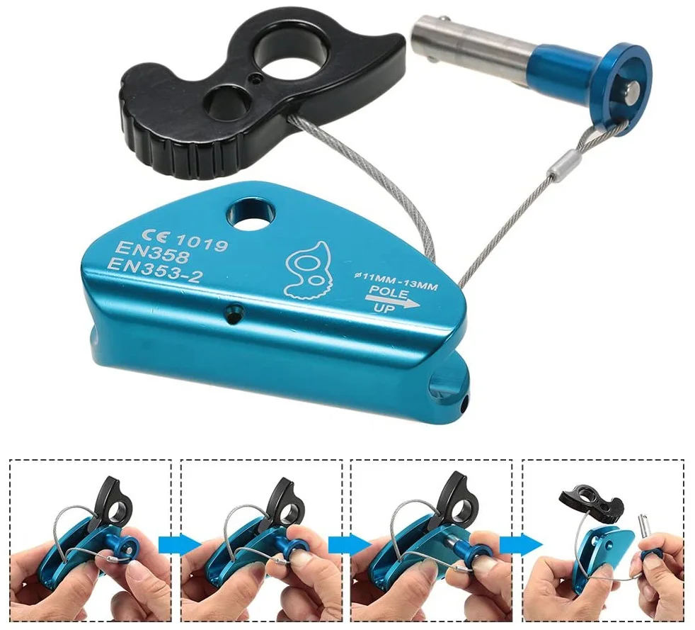 Высокая прочность сталь безопасности шестерни открытый рок веревка захватить