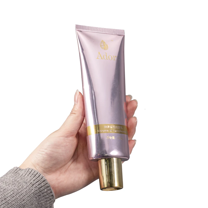 Custom Flat Oval Aluminum Plastic Laminated Cosmetic Sunscreen Liquid Foundation Packaging Tubes With Screw Lid