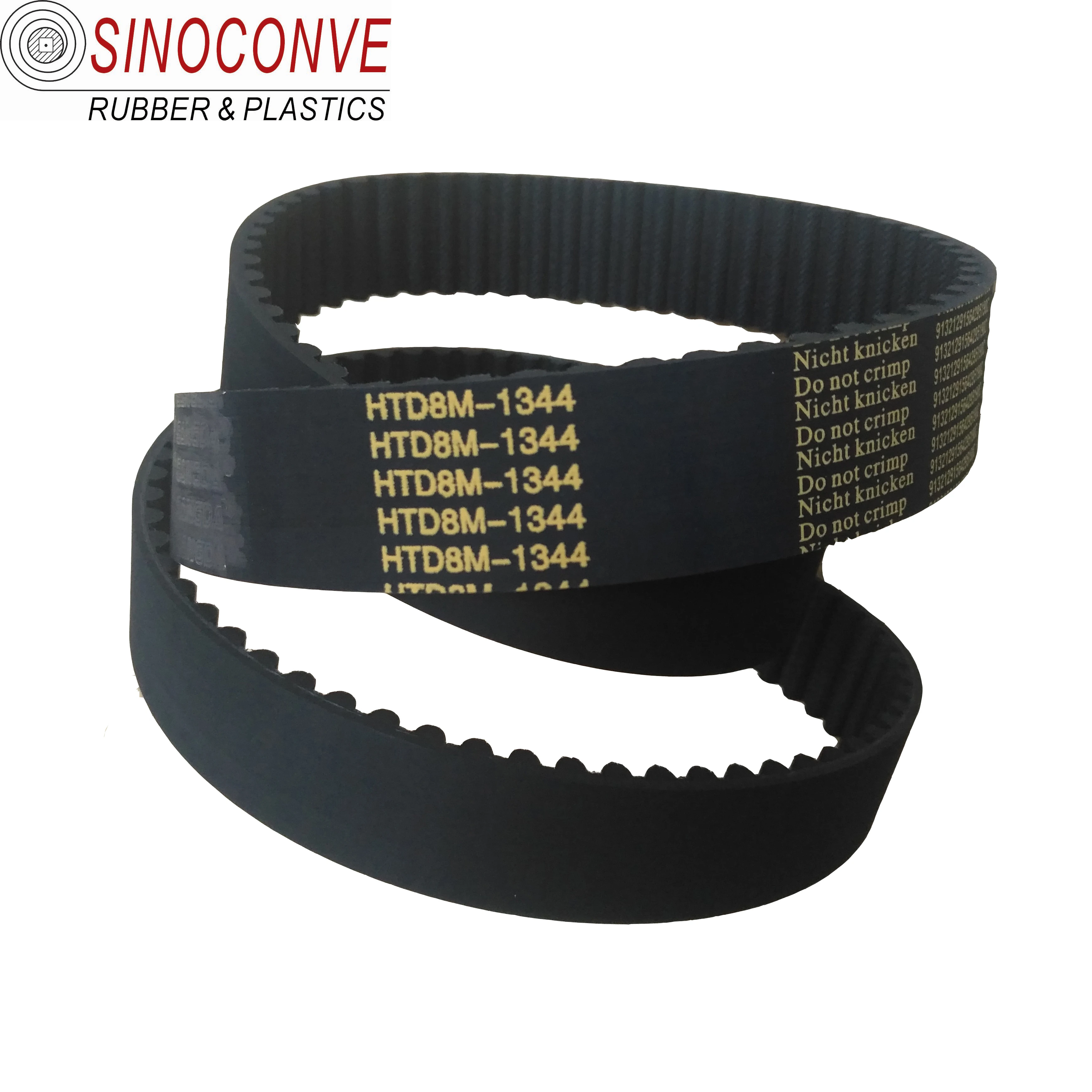 Open Black Color 20mm Rubber Timing Belt for Conveyor