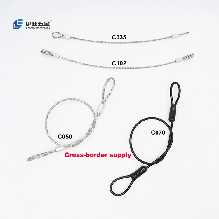 Подъемные стропы из нержавеющей стали YIWANG, предохранительный трос, трос в сборе с петлей