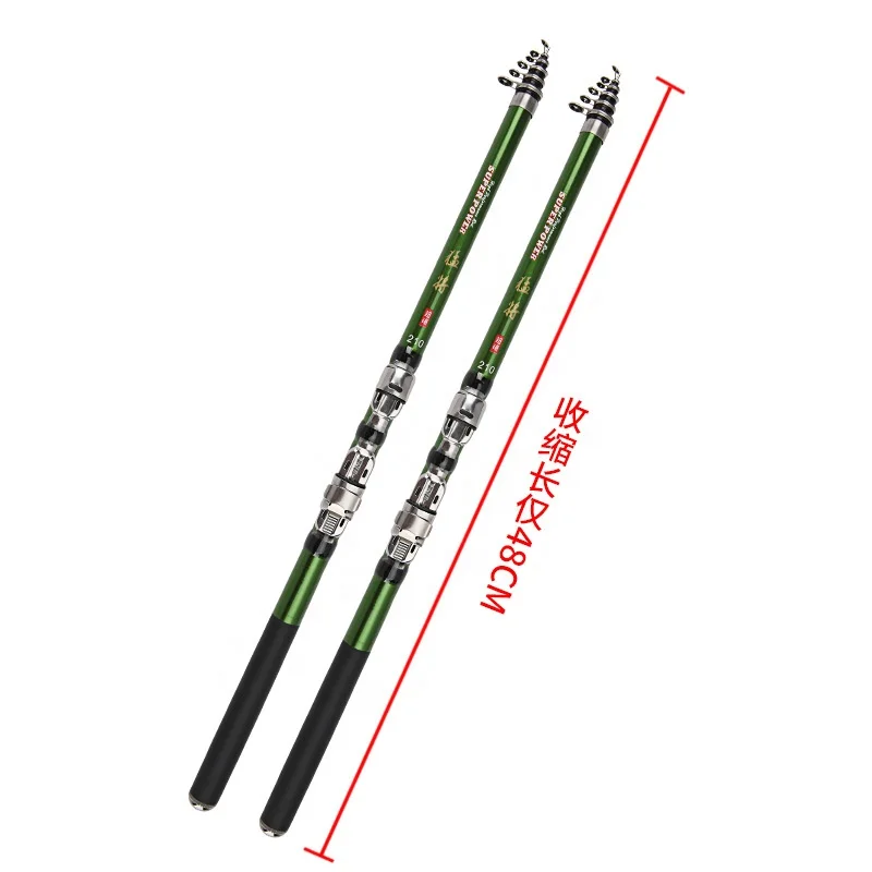 1.8m 2.1 m 2.4m 2.7m 3.0m Carp Deep Sea Fishing Rod Carbon Fiber Surf Rod Long Surfcasting Telescopic Fishing Rod Pole Tackle