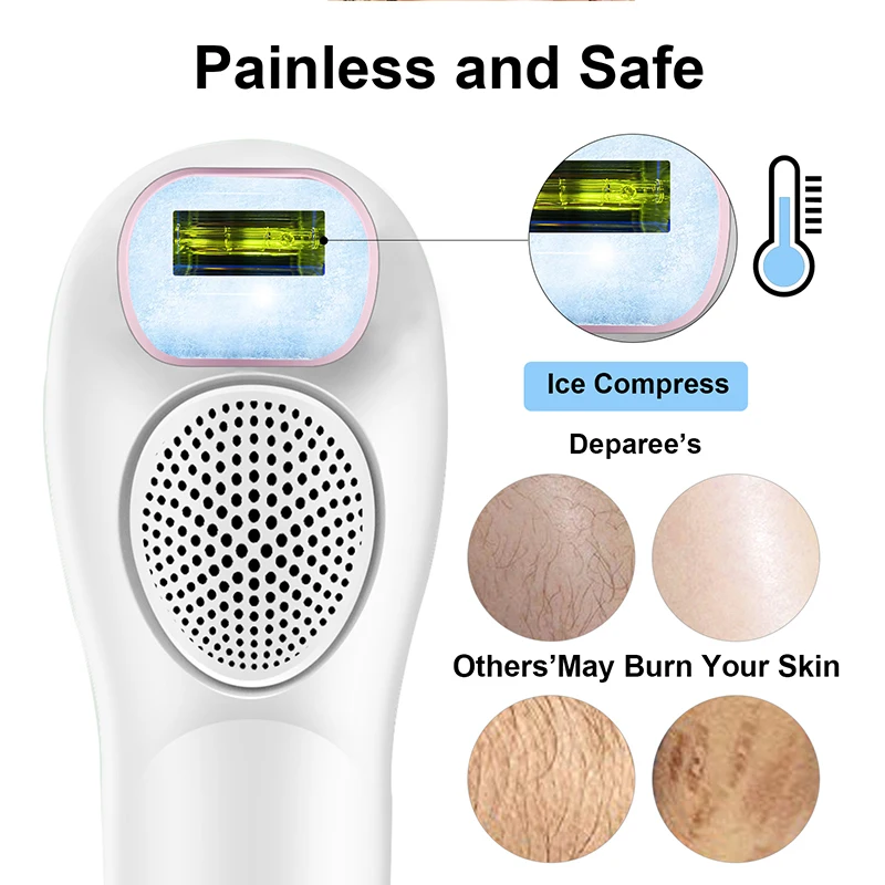 
Ice Cool Electric Epilator For Home Use Portable Cold Compress Machine Super Laser Hair Removal 
