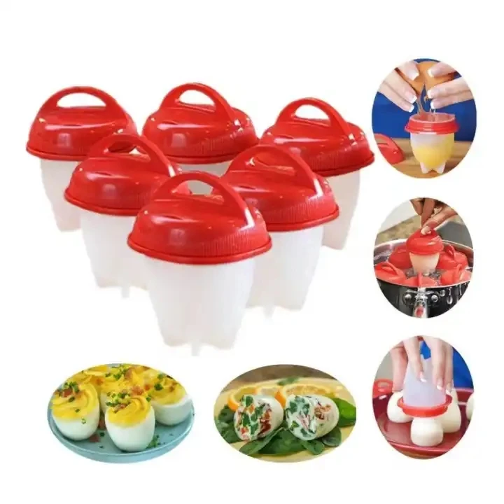 XH eco friendly non stick Silicone Boiled Egg Shell Mold Creative Egg Boiler Without Shell
