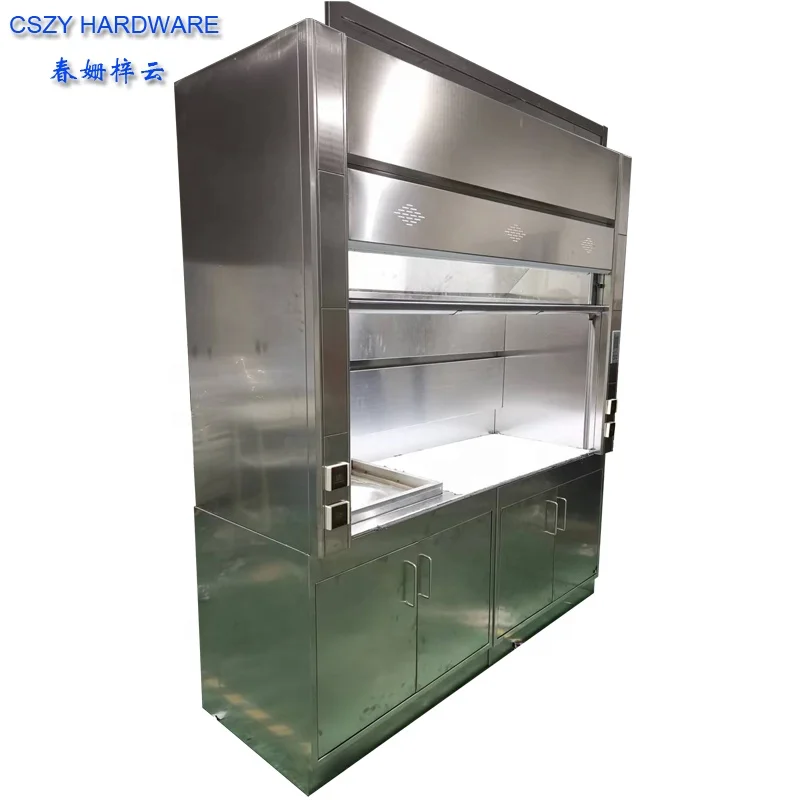 Good Price Medical Laboratory Furniture 304 Stainless Steel Customized Scientific Fume Hood