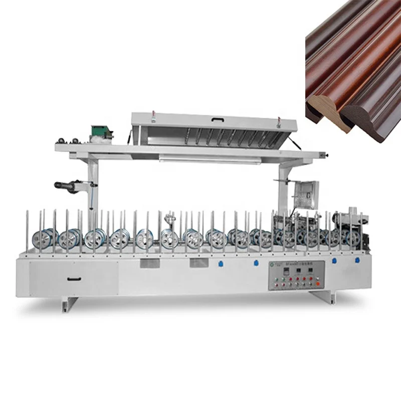 
Cold glue horizontal aluminum profile wrapping machine 